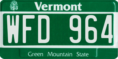 VT license plate WFD964