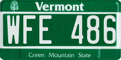 VT license plate WFE486