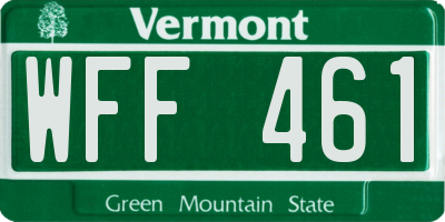 VT license plate WFF461