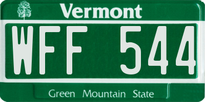 VT license plate WFF544