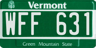 VT license plate WFF631