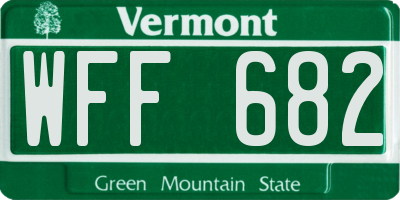 VT license plate WFF682