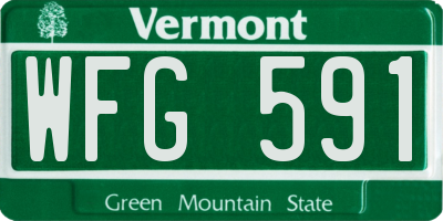 VT license plate WFG591