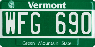 VT license plate WFG690