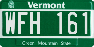 VT license plate WFH161