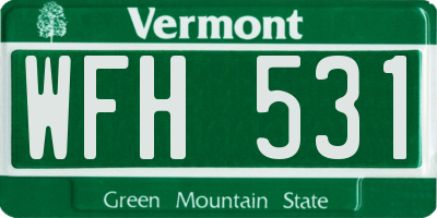 VT license plate WFH531