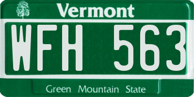 VT license plate WFH563