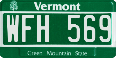 VT license plate WFH569