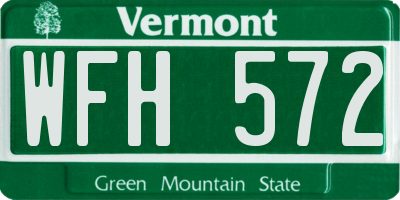 VT license plate WFH572