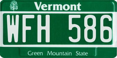 VT license plate WFH586