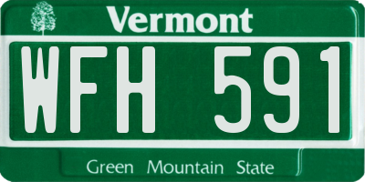 VT license plate WFH591