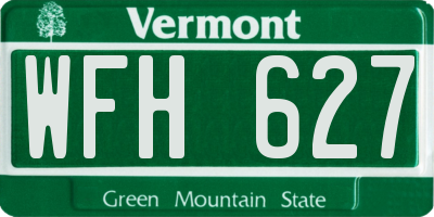 VT license plate WFH627