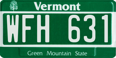 VT license plate WFH631