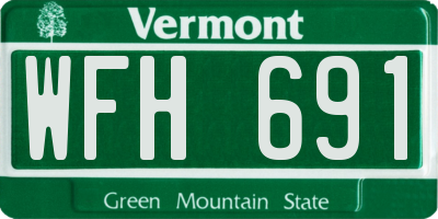 VT license plate WFH691