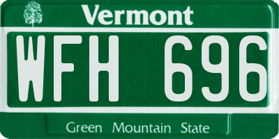 VT license plate WFH696
