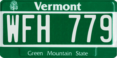 VT license plate WFH779