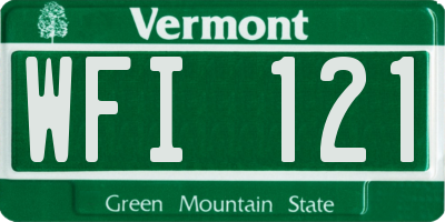 VT license plate WFI121