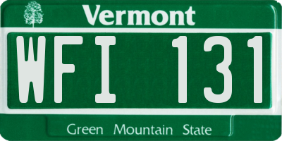 VT license plate WFI131
