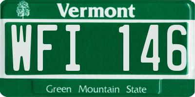 VT license plate WFI146