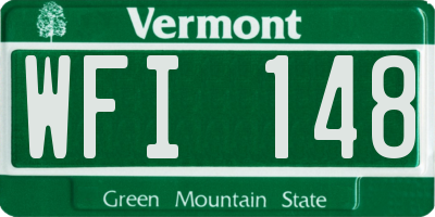 VT license plate WFI148