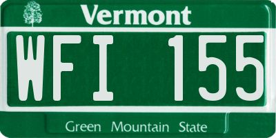 VT license plate WFI155