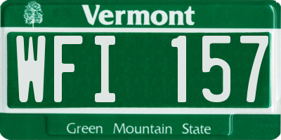 VT license plate WFI157