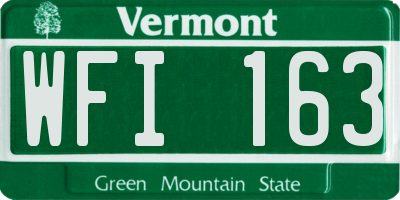 VT license plate WFI163