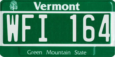 VT license plate WFI164