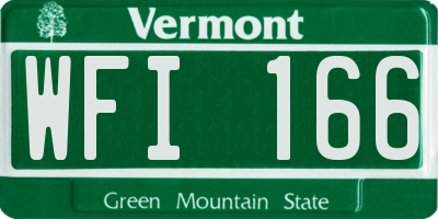 VT license plate WFI166