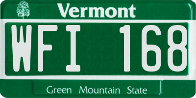 VT license plate WFI168