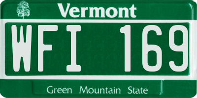 VT license plate WFI169