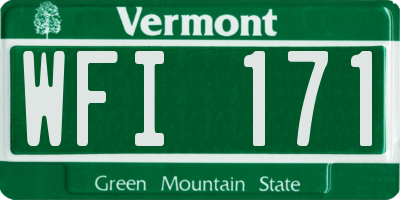 VT license plate WFI171