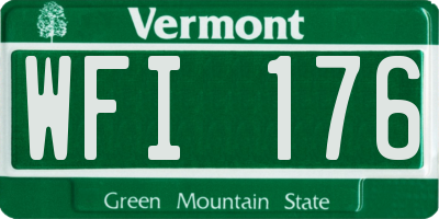 VT license plate WFI176