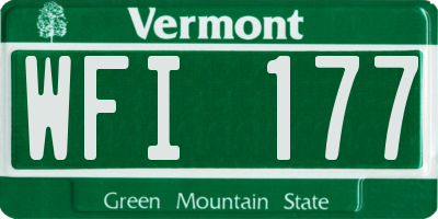 VT license plate WFI177