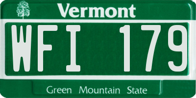 VT license plate WFI179