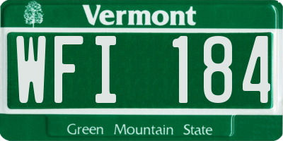 VT license plate WFI184