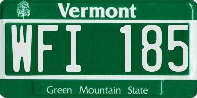 VT license plate WFI185
