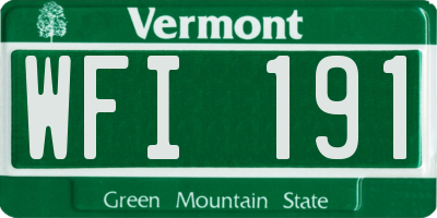 VT license plate WFI191
