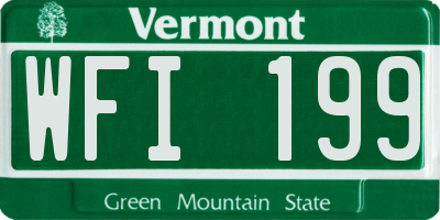 VT license plate WFI199