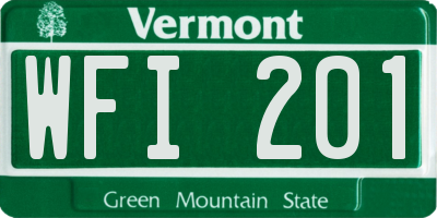 VT license plate WFI201
