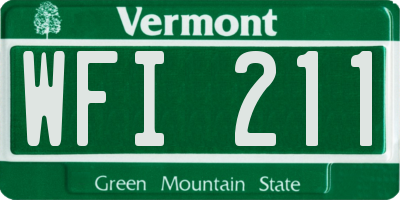 VT license plate WFI211