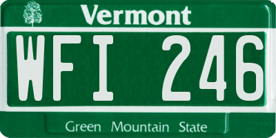 VT license plate WFI246