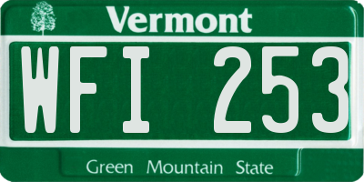 VT license plate WFI253