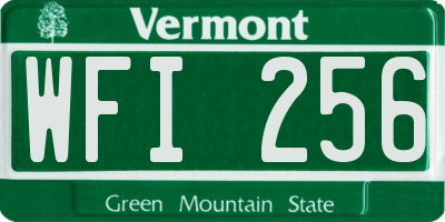 VT license plate WFI256