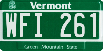VT license plate WFI261