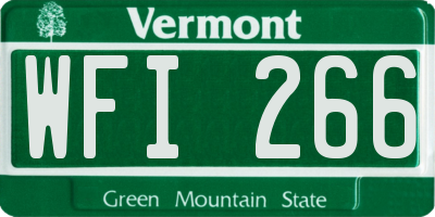 VT license plate WFI266