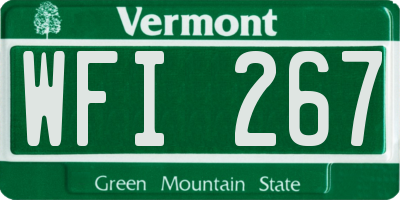VT license plate WFI267
