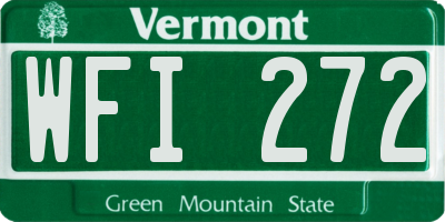 VT license plate WFI272