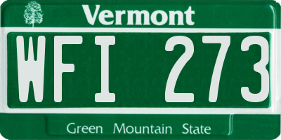 VT license plate WFI273