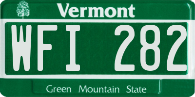 VT license plate WFI282